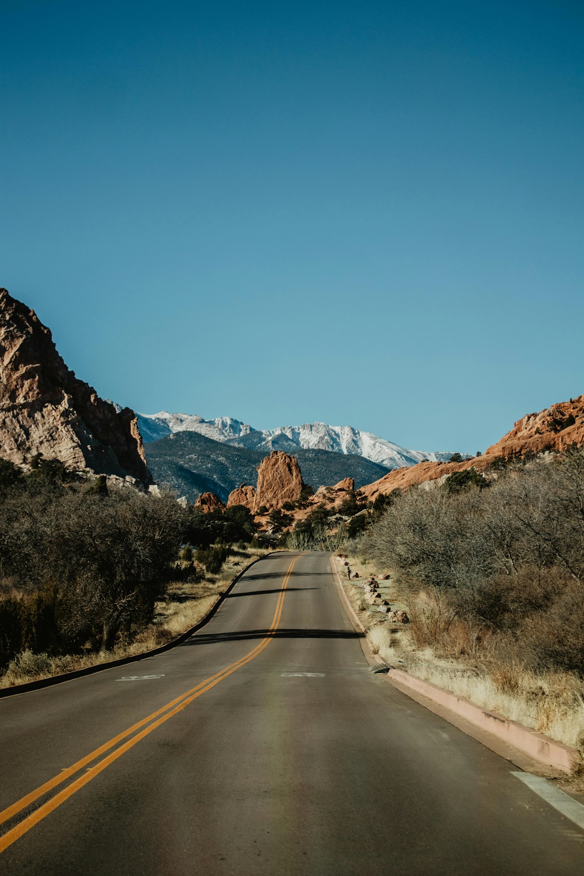 Rural Colorado landscape with mountains